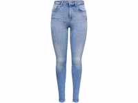 ONLY® Jeanshose, Used-Waschung, Skinny, für Damen, blau, S/30