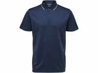 SELECTED Poloshirt, Kurzarm, für Herren, blau, L
