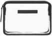 HORIZN STUDIOS Kulturbeutel, PVC, Patch, Zipper, schwarz|transparent