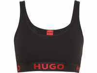 HUGO Sporty Logo Bustier, Logo-Unterbrustband, für Damen, schwarz, XS