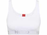 HUGO Sporty Logo Bralette, Gummibund, uni, für Damen, weiß, XXL