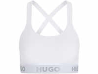 HUGO Bustier, Logo-Bund, kreuzende Träger, uni, für Damen, weiß, M