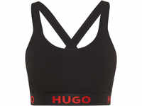 HUGO Sporty Logo Bralette, Logo-Bund, für Damen, schwarz, XS