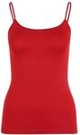 mey Emotion Top, Spaghetti-Tr&auml;ger, verstellbar, f&uuml;r Damen, rot, 36