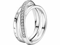 PANDORA Damen Ring "199057C01", 925er Silber, silber, 52