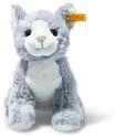 Steiff Soft Cuddly Friends Kuscheltier "Cassie Katze", 26cm, blau