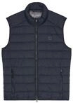 Marc O'Polo Herren Steppweste - Woven Outdoor Vest, Stehkragen, Zipper, uni, blau, L