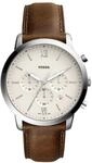 FOSSIL Herren Chronograph "FS5380", SILBER/ BRAUN
