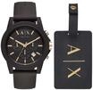 ARMANI EXCHANGE Herren Set Chronograph mit Kofferanh&auml;nger "Outerbanks AX7105",