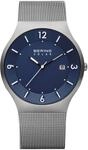 BERING Herrenuhr "14440-007", GRAU/ BLAU