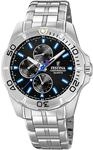 FESTINA Herren Multifunktionsuhr, SILBER/SCHWARZ