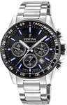 FESTINA Herren Chronograph, SILBER/SCHWARZ/BLAU