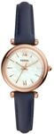 FOSSIL Damenuhr "ES4502", ROS&Eacute;GOLD/ BLAU