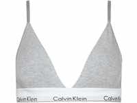 Calvin Klein Triangel-BH, Logo-Bund, für Damen, grau, L