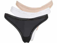 Calvin Klein Bottoms Up Refresh Thong, 3er-Pack, uni,, für Damen, weiß, L