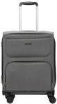 Stratic 4-Doppelrollen-Trolley, Dehnfalte, Rei&szlig;verschluss, grau, 54
