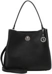 L.CREDI Shopper "Filippa", Kunstleder, Anh&auml;nger, uni, f&uuml;r Damen, schwarz, 99