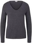 TOM TAILOR Pullover, Rollkante, f&uuml;r Damen, grau, XL