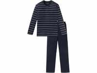 SCHIESSER Pyjama, Streifen, für Herren, blau, 48