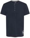 TOM TAILOR Henley-Schlafshirt, Logo-Print, uni, f&uuml;r Herren, blau, 52