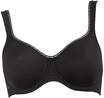 ROSA FAIA Twin Firm Minimizer BH, Rippstruktur, Kontrastblende, f&uuml;r Damen, schwarz,