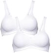 susa Elegance Entlastungs-BH, 2er-Pack, b&uuml;gellos, f&uuml;r Damen, wei&szlig;, 80A
