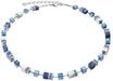 C&OElig;UR DE LION Damen Collier, Edelstahl mit Sodalith & H&auml;matit, Blau/Silber