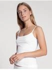 CALIDA Natural Comfort Unterhemd, Spaghetti-Tr&auml;ger, f&uuml;r Damen, wei&szlig;, L