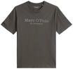 Marc O'Polo Herren T-Shirt - Big-Logo, Regular Fit, Baumwolle, Logoprint, uni, grau,