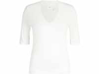 s.Oliver BLACK LABEL Shirt, V-Ausschnitt, Raff-Details, für Damen, weiß, 36