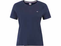 TOMMY Jeans T-Shirt, Rundhalsausschnitt, Logo-Detail, Regular-Fit, für Damen,...