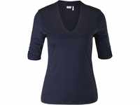 s.Oliver BLACK LABEL Shirt, V-Ausschnitt, für Damen, blau, 38