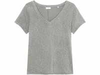 Marc O'Polo DENIM T-Shirt, V-Ausschnitt, uni, für Damen, grau, XS