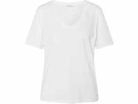 Marc O'Polo T-Shirt, Baumwolle, V-Ausschnitt, für Damen, weiß, L