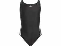 adidas Badeanzug, breite Träger, hochgeschlossen, Cut-Out, für Kinder, schwarz, 128
