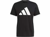 adidas T-Shirt, Rundhals, Logo-Print, für Herren, schwarz, XL