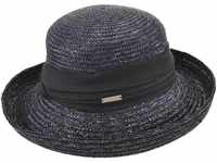SEEBERGER Hut, weizenstrohgeflecht, Stoffband, für Damen, schwarz, OneSize