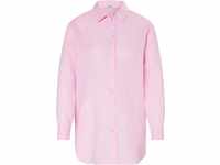 ESPRIT Hemdbluse, Leinen-Anteil, Blusenkragen, für Damen, pink, XL