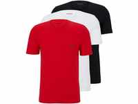 HUGO Unterhemd, 3er-Pack, Baumwolle, für Herren, rot, XL