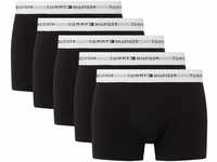 TOMMY HILFIGER Pants, kurz, 5er-Pack, Logo-Bund, für Herren, schwarz, S