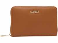 L.CREDI Brieftasche, RFID-Technologie, Reißverschluss, für Damen, braun