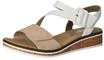 rieker Sandaletten, Kunstleder, schockabsorbierend, f&uuml;r Damen, wei&szlig;|beige, 38