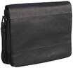 Heyden Messenger Bag, Leder, Laptopfach, uni, schwarz