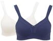 susa Elegance Entlastungs-BH, 2er-Pack, b&uuml;gellos, f&uuml;r Damen, blau|wei&szlig;, 80A