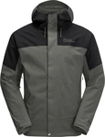 Jack Wolfskin Regenjacke "Kammweg 2l", Regular-Fit, Kapuze, für Herren, grün, 3XL Jack Wolfskin Regenjacke "Kammweg 2l", Regular-Fit, Kapuze, für Herren, grün, 3XL