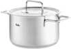 Fissler Kochtopf, Metalldeckel, silber