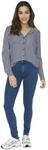 ONLY&reg; Hemdbluse, Brusttaschen, f&uuml;r Damen, blau, XS