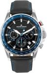 JACQUES LEMANS Herren Chronograph "1-2099", BLAU/SILBER/SCHWARZ, 99