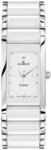 DUGENA Armbanduhr Quadra Ceramica, silber/wei&szlig;