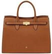 AIGNER Henkeltasche, Leder, f&uuml;r Damen, braun, 99